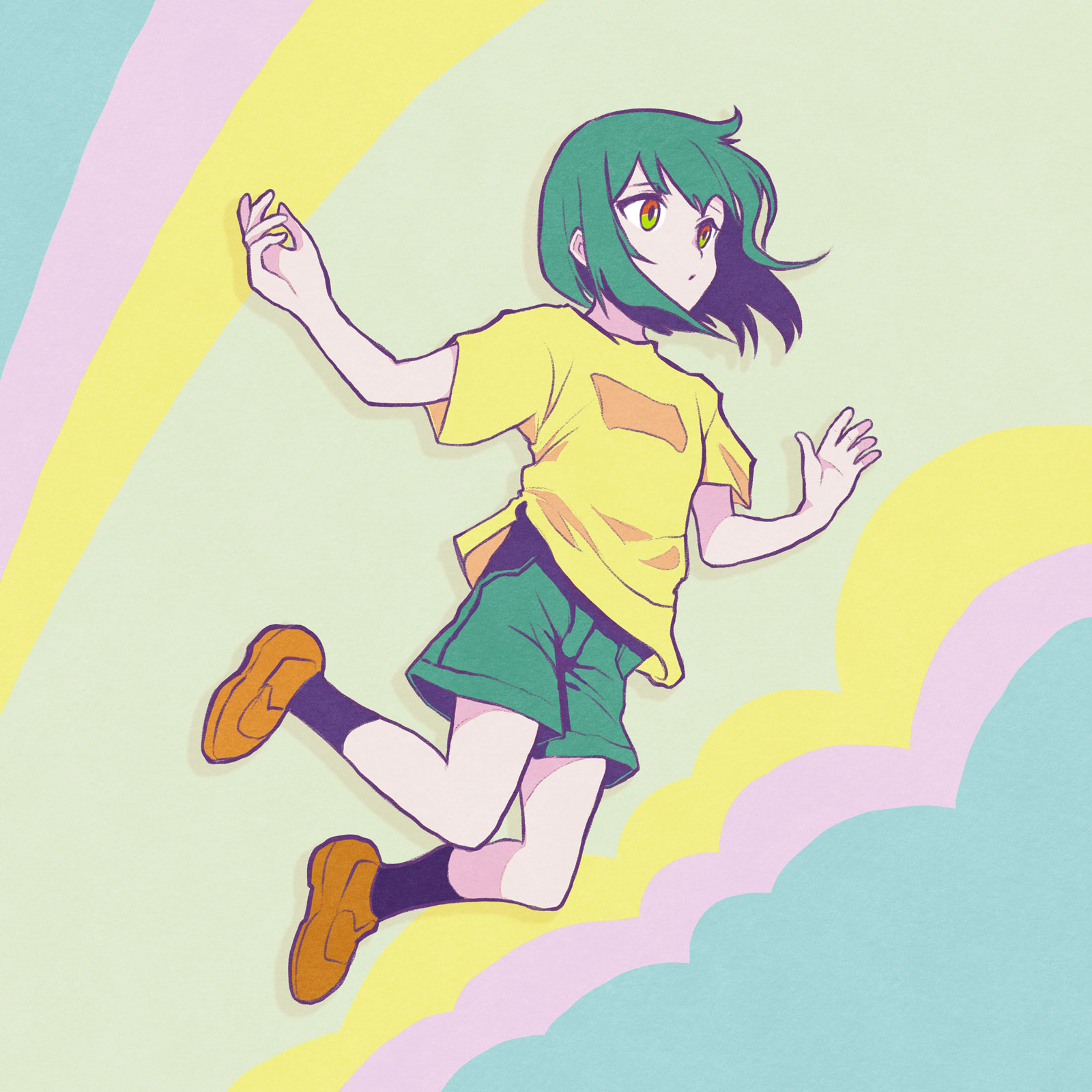 2022 年の絵。ポップな色合いを目指したが、今見るとちょっとくすんで見える
